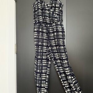 MADEWELL Navy / White Jumpsuit, Size S